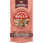 Better Belly Proteins With Real Venison Large Rolls Highly Digestible Rawhide Dog Treats 12.1 Ounce 3 Count