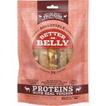 Better Belly Proteins With Real Venison Small Rolls Highly Digestible Rawhide Dog Treats 6 Count 4.2 Ounce