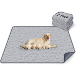 Loobani Washable Pee Pads For Dogs 36 Inches By 48 Inches 2 Pack Extra Large Whelping Mats For Floor And Playpen In Gray