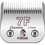 KBDS Detachable Ceramic Pet Clipper Blade Size Seven F Professional Grooming Blade With Carbon Steel Base And One Eighth Inch Cut Length