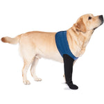 Coodeo Dog Socks To Prevent Licking Paws Healing Boots And Paw Protectors With Non Slip Bottoms Waterproof Sleeve For Wounds Blue XLarge Right