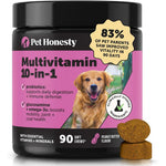 Pet Honesty 10-in-1 Dog Multivitamin Supplement With Glucosamine And Probiotics For Hip, Joint, Digestive, And Immune Support - 90 Count Peanut But...