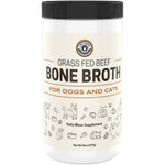 Left Coast Performance Premium Human Grade Grass Fed Beef Bone Broth Powder Topper for Dogs and Cats Joint and Gut Health Support Eight Ounce