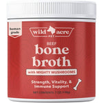 Wild Acre Premium Beef Bone Broth For Dogs High Protein And Collagen Enhanced Food Topper With Mushroom Blend Powder 7 Ounces