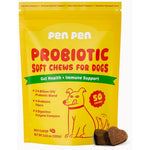 Penpen Probiotics For Dogs Digestive Health Multi-Probiotic And Enzyme Blend For Immune Support Beef Flavored Soft Chews 50 Count