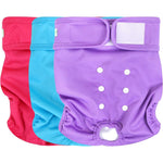 Wegreeco Washable Reusable Premium Female Dog Diapers Period Panties In Heat For Medium Dogs Waist 9.6 To 14 Inches Pack Of 3