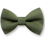 The Bold Bow Tie Detachable Dog Bow Tie Slide On Pet Bowtie For Collars Premium Accessory For Large Dogs Olive Green Large Four Point Five Inches