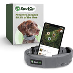 SpotOn GPS Wireless Dog Fence Collar Omni Model For Medium Breed Dogs Fits Twelve To Eighteen Inch Neck Size Extended Battery Life Mode