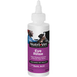 Nutri-Vet Eye Rinse Liquid For Dogs Gentle Dog Tear Stain Remover And Allergy Relief Ophthalmic Eye Wash Solution Four Ounce