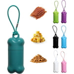 Yvnicll Portable Airtight Dog Food Storage Container Mini Treat Holder Small Dog Treat Bag And Training Container Dark Green One Piece