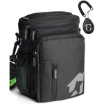 Gobeigo 8 Cup Dog Treat Pouch And Training Clicker Wearable Pet Fanny Pack And Crossbody Dog Walking Bag Full Black