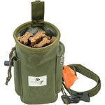 Inspector Tail Dog Treat Training Pouch Classic Green Two Cup Capacity Hands Free Bag with Built In Poop Bag Dispenser and Adjustable Strap