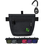 Gobeigo Dog Treat Pouch And Training Clicker Waist Belt Fanny Pack With Two Magnetic Closures And Poop Bag Dispenser Two Cup Capacity Black