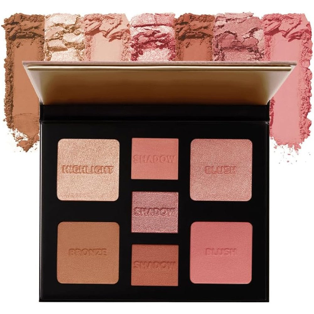 Milani All Inclusive Eye Cheek And Face Makeup Palette Light To Medium Includes Three Eyeshadows Two Blushes One Bronzer One Highlighter 10.92 Grams
