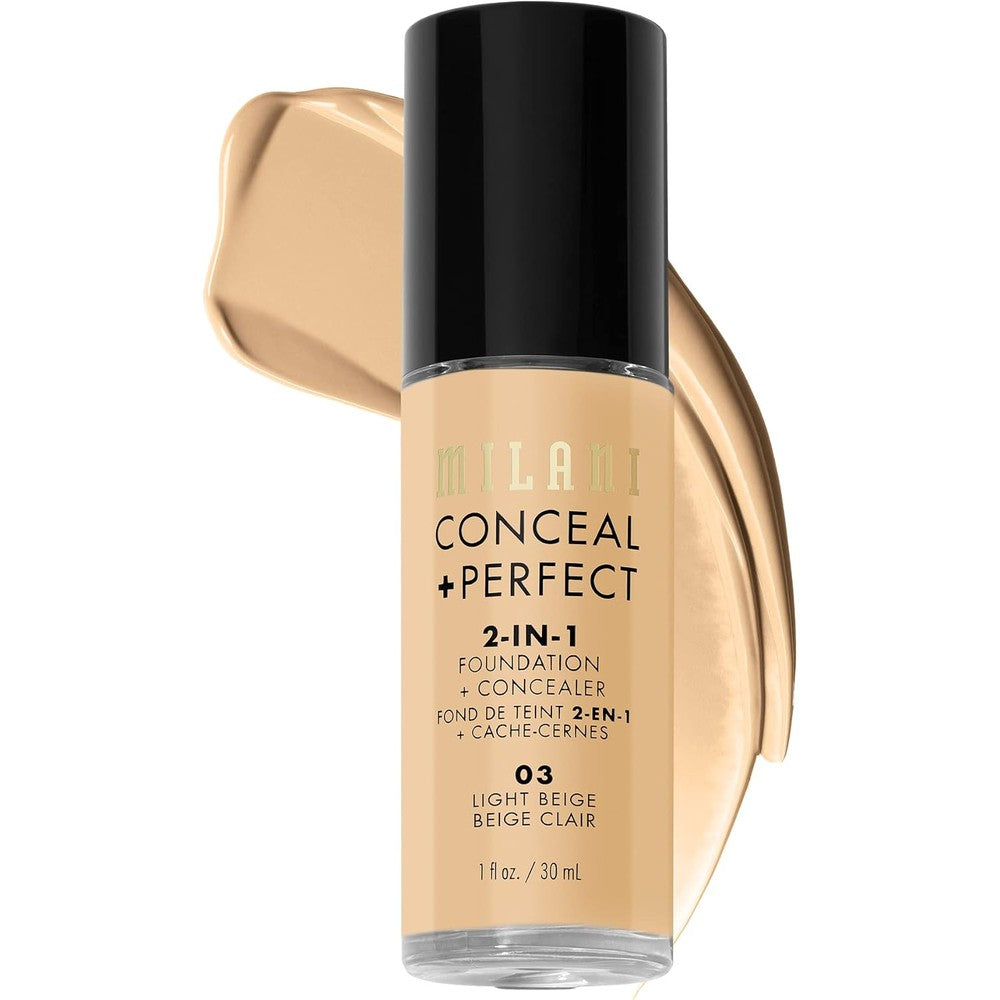 Milani Conceal And Perfect 2-In-1 Foundation And Concealer 03 Light Beige 30 Milliliters