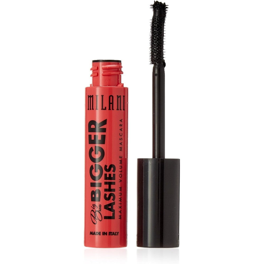 Milani Big And Bigger Lashes Maximum Volume Volumizing Mascara With Sculpting Brush Intense Definition Eyelash Makeup Black Variant 0.50 Ounce