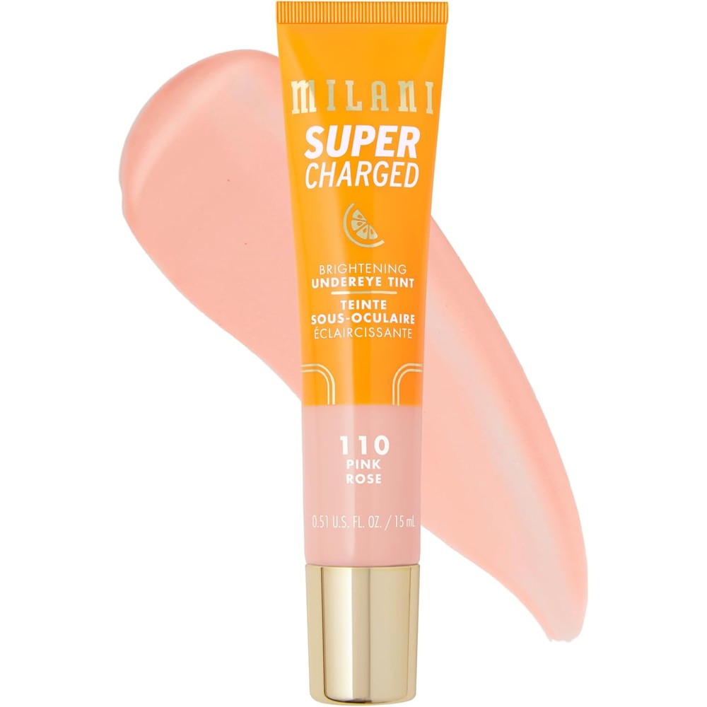 Milani Supercharged Brightening Undereye Tint 110 Pink Rose Color Correcting Makeup And Skincare Hybrid 0.51 Fluid Ounce