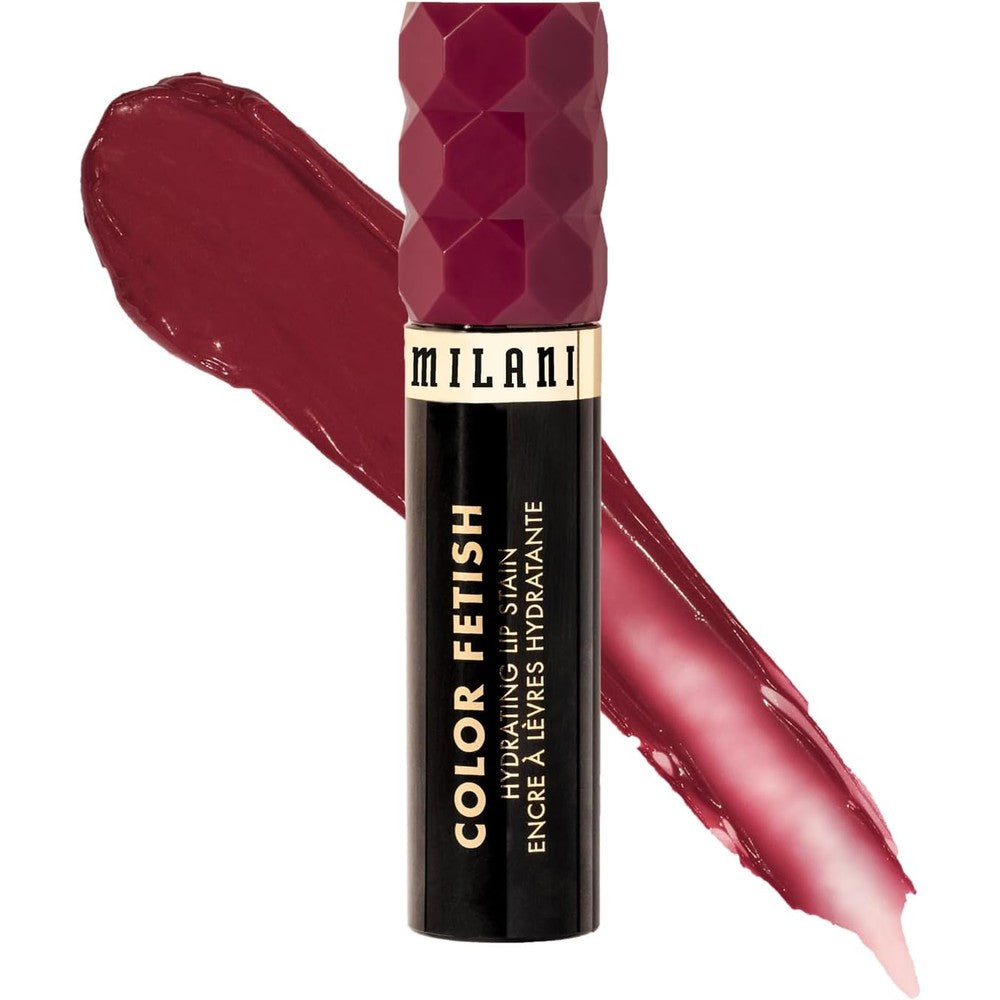 Milani Color Fetish Hydrating Lip Stain 160 Bitten Berry Long Wearing Semi Matte Liquid Lipstick 5.29 Milliliters