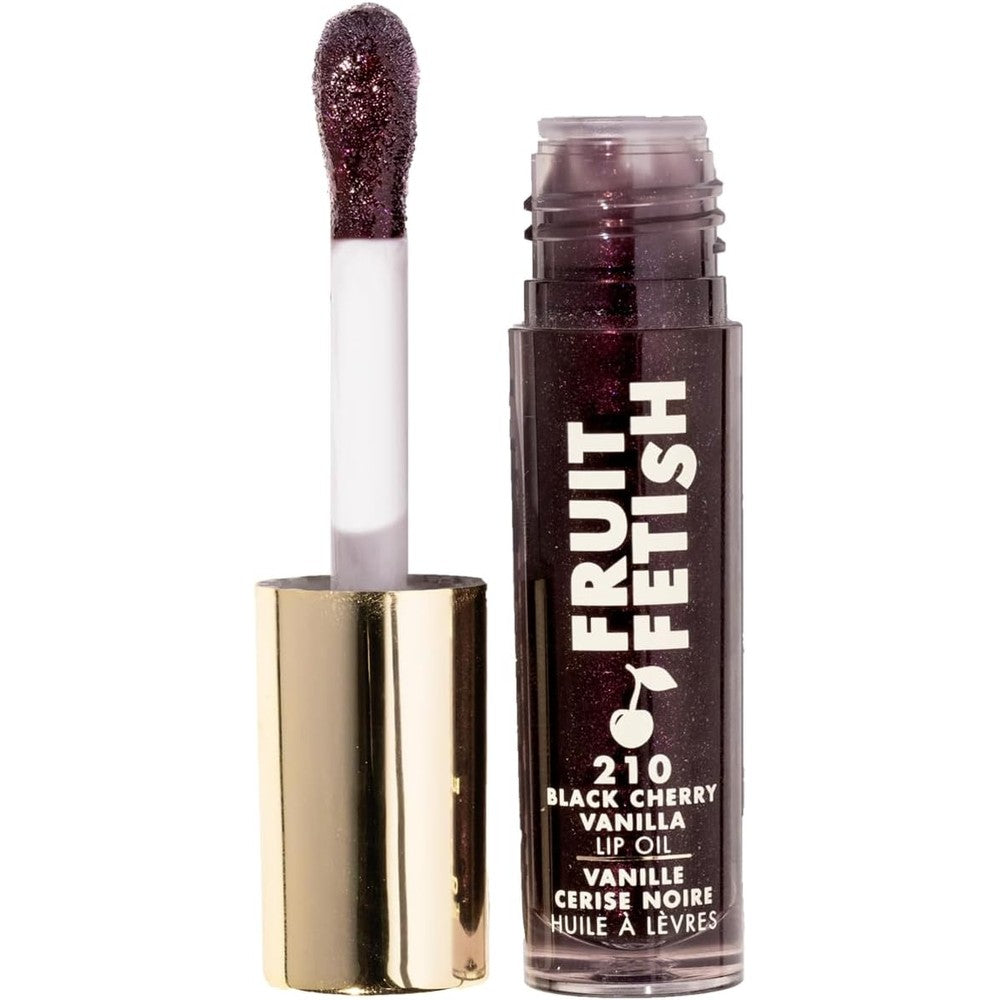 Milani Fruit Fetish Lip Oil Tinted Lip Gloss And Hydrating Lip Treatment Black Cherry Vanilla 0.14 Fluid Ounce