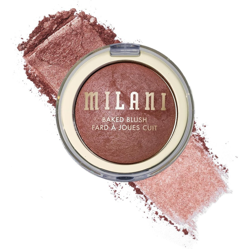 Milani Baked Blush Updated Powder Blush For Cheeks Cruelty Free Makeup Shape Contour Highlight Face Shimmery Finish Ciao Bella
