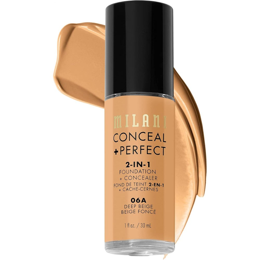 Milani Conceal And Perfect 2 In 1 Foundation And Concealer 06A Deep Beige 1 Fluid Ounce