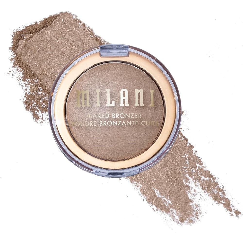 Milani Baked Bronzer Long Lasting Powder For Natural Sun Kissed Glow Lightweight Buildable Streak Free Radiant Finish Makeup Amalfi Glow 0.25 Ounce