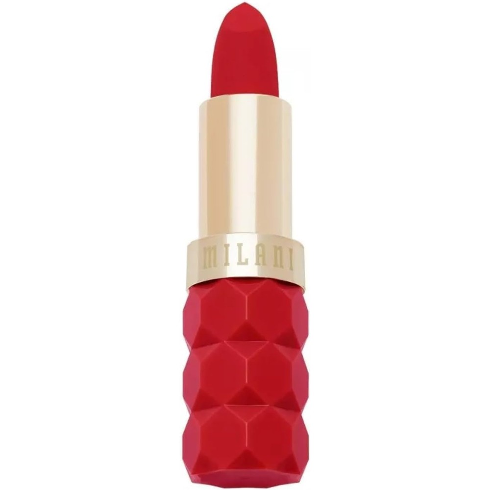 Milani Color Fetish Matte Lipstick Hydrating Velvet Finish Full Coverage 390 Red Flag 0.14 Ounce