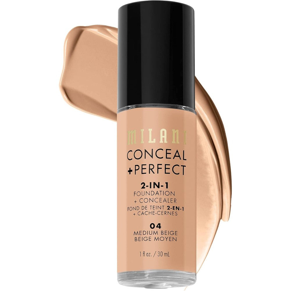 Milani Conceal Plus Perfect 2-In-1 Foundation And Concealer 04 Medium Beige 30 Milliliters
