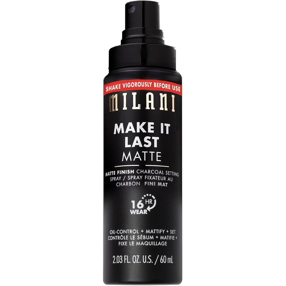 Milani Make It Last Matte Oil Absorbing Charcoal Setting Spray And Makeup Primer For Oily Skin 2.03 Fluid Ounce
