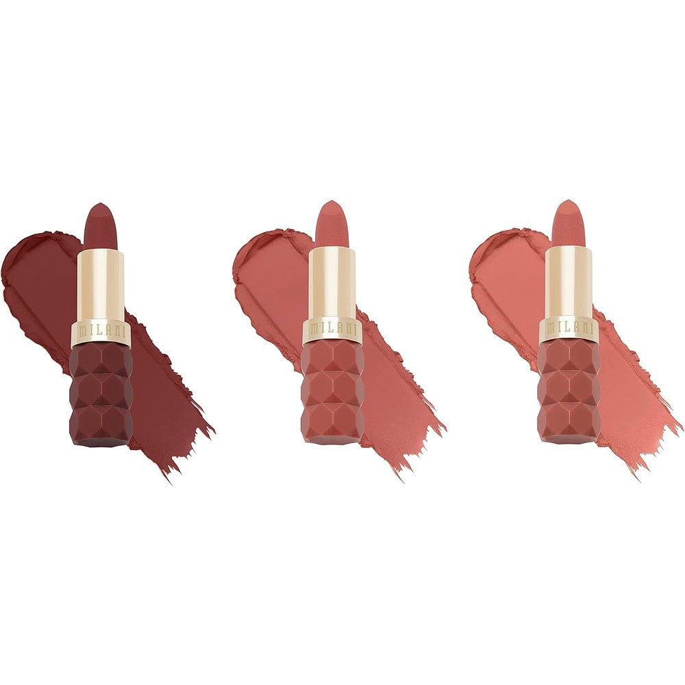 Milani Color Fetish Matte Lipstick 3 Pack Passion Secret And Pleasure Shades Ultra Creamy Pigmented Velvet Finish Vegan Lip Color