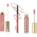 Milani Stay Put Longwear Liquid Lipstick The Moment And Understatement Lipliner Pencil And Keep It Full Nourishing Lip Plumper Prismatic Peach Thre...