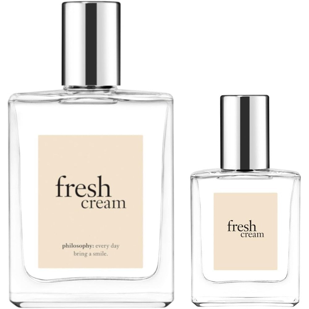 Philosophy Fresh Cream Eau De Toilette Duo Bundle Full Size And Travel Size Sweet Gourmand Fragrance For Women
