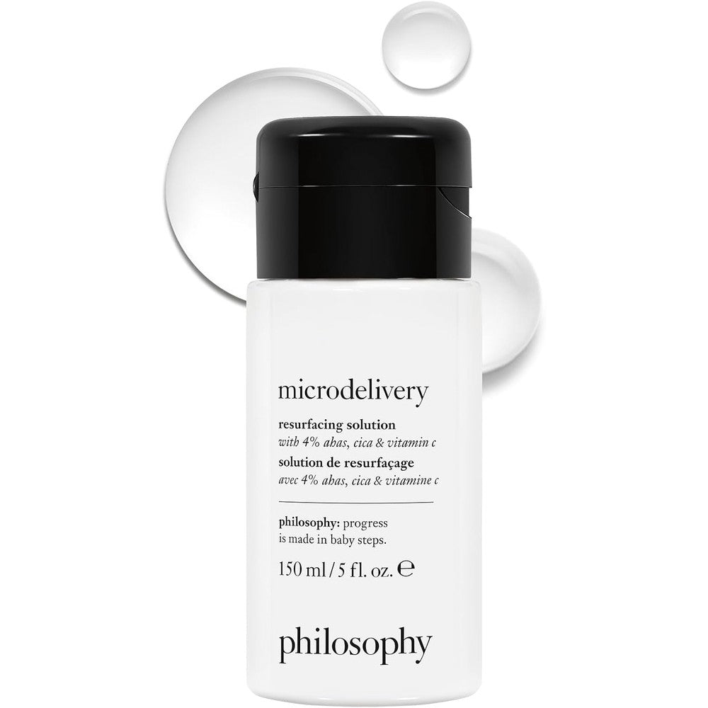 Philosophy Microdelivery Resurfacing Solution With 4 Percent AHAs Cica And Vitamin C For Smooth Bright Skin 5 Fluid Ounce 150 Milliliters