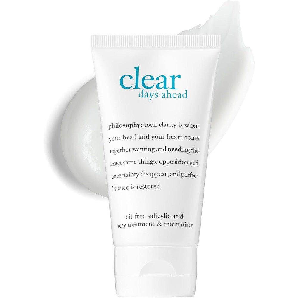 Philosophy Clear Days Ahead Oil Free Acne Treatment And Face Moisturizer With Salicylic Acid For Oily Skin Two Fluid Ounces