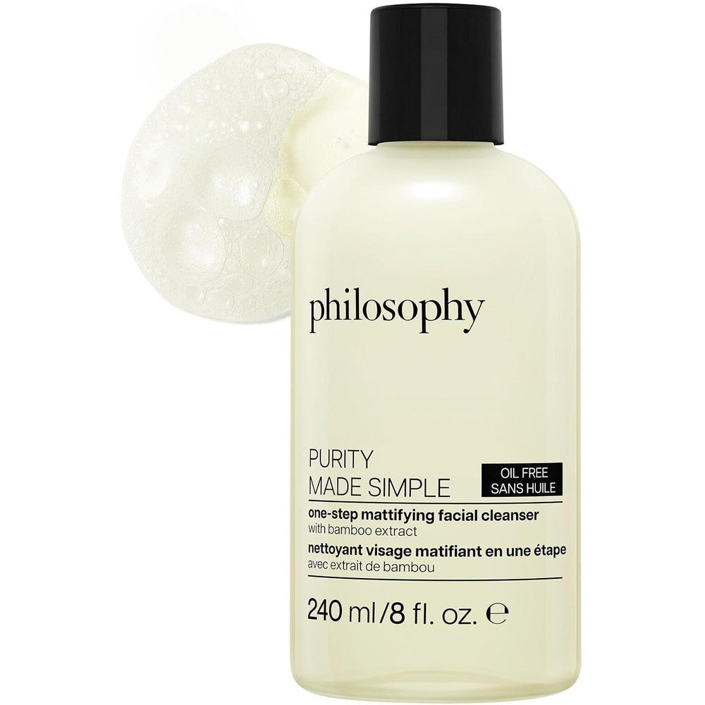 Philosophy Purity Made Simple One Step Mattifying Facial Cleanser With Bamboo Extract Oil Free Formula 8 Fluid Ounce