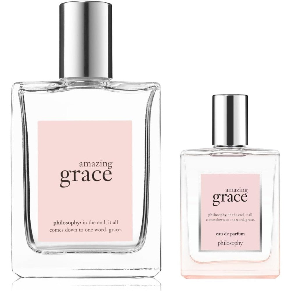 Philosophy Amazing Grace Eau De Toilette Bundle Full Size And Travel Size With Bergamot Lily And Musk Notes