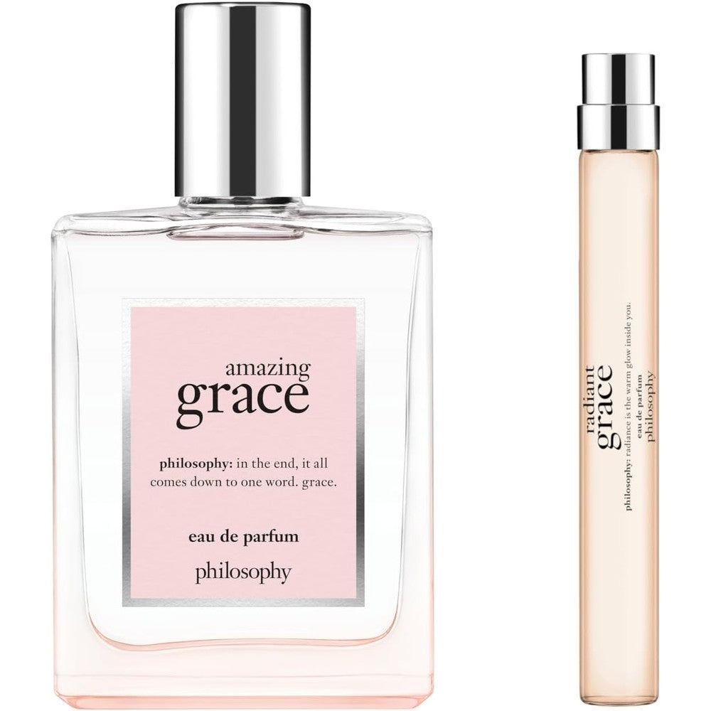 Philosophy Amazing Grace Eau De Parfum 2 Fluid Ounce And Radiant Grace Eau De Parfum Pen Spray Bundle