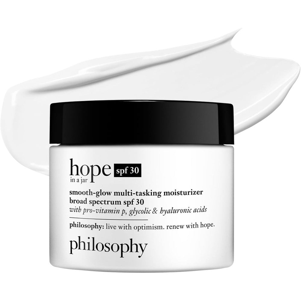 Philosophy Hope In A Jar Smooth-Glow Multi-Tasking Face Moisturizer With SPF 30 And Hyaluronic Acid 2 Fluid Ounces