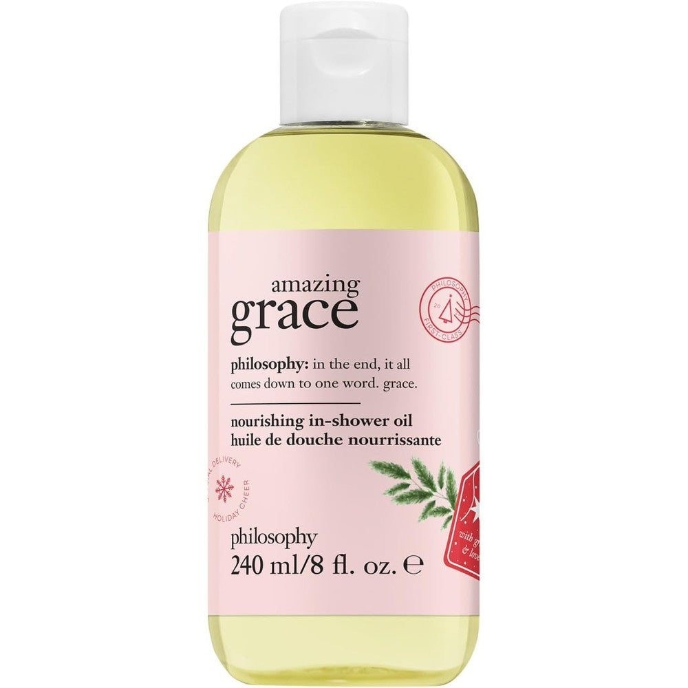 Philosophy Amazing Grace Nourishing In-Shower Oil With Skin-Loving Oils For All Day Hydration 240 Milliliters