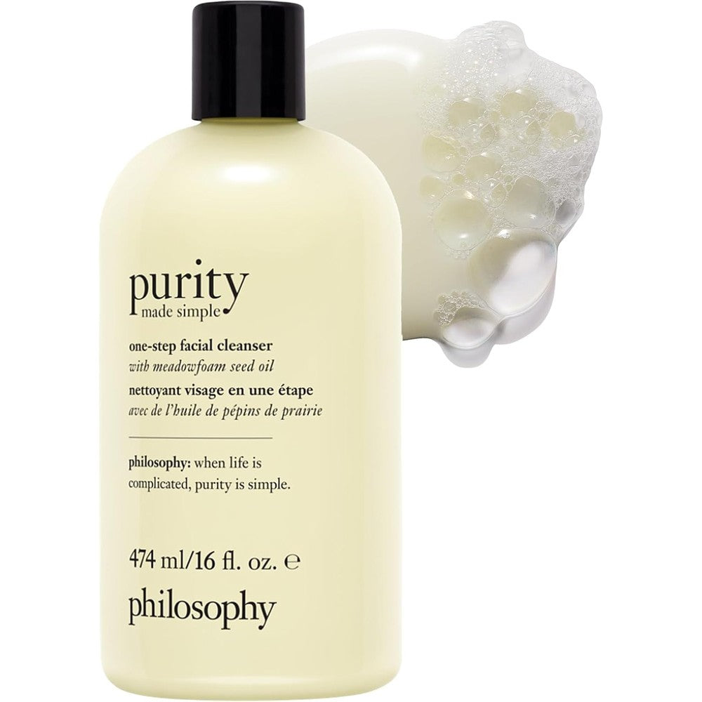 Philosophy Purity Made Simple One Step Facial Cleanser With Meadowfoam Seed Oil Gentle Paraben Free Face Wash And Makeup Remover Sixteen Fluid Ounces