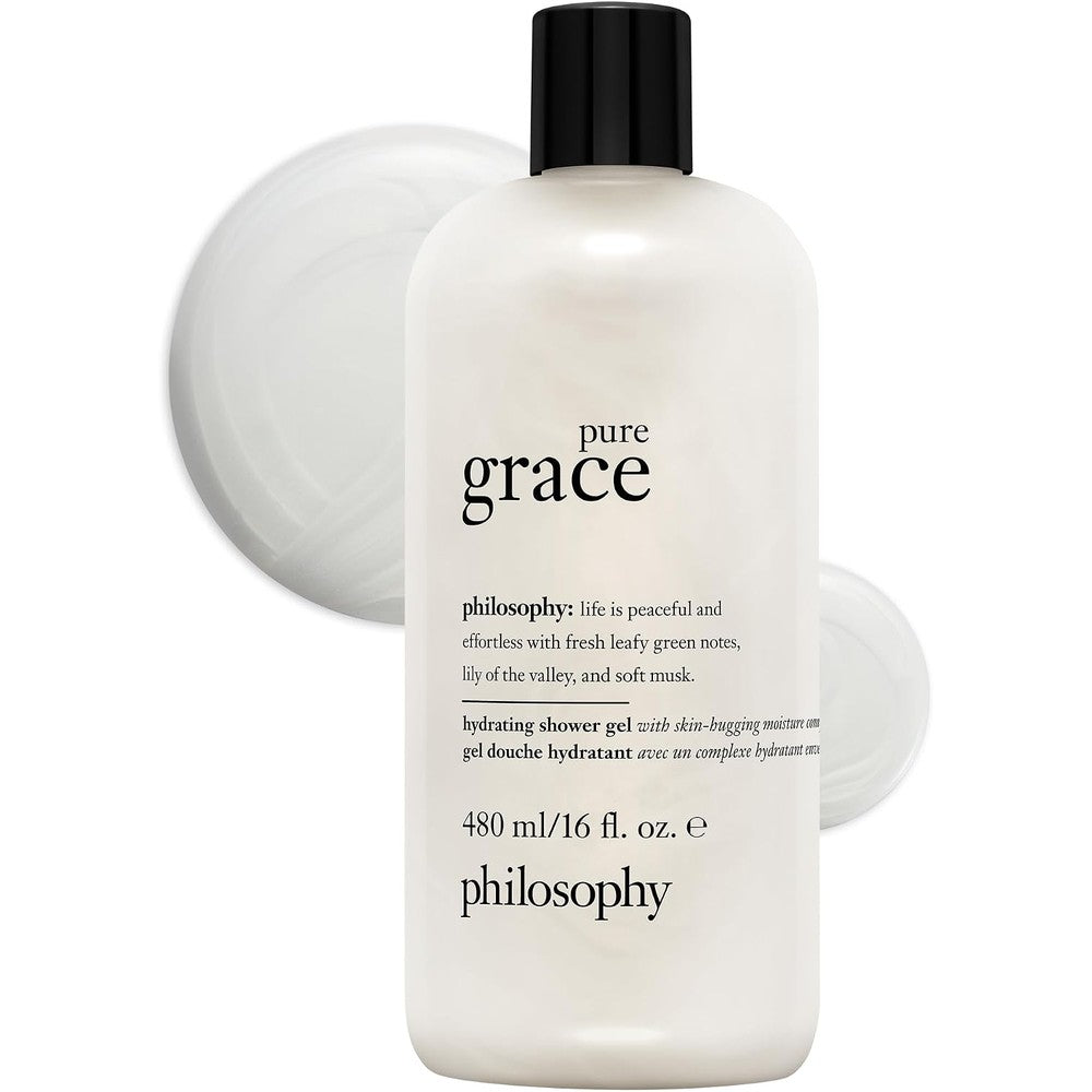 Philosophy Pure Grace Hydrating Bath And Shower Gel For Dry Skin, Vegan And Cruelty Free Body Wash, 16 Fluid Ounce