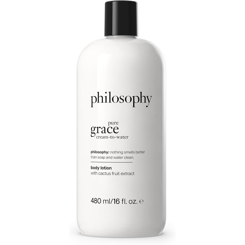 Philosophy Pure Grace Cream-To-Water Body Lotion 480 Milliliters 16 Fluid Ounces Lightweight Hydrating Formula