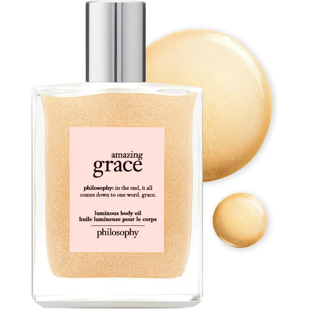 Philosophy Amazing Grace Luminous Body Oil Lightweight Non Greasy Skin Hydration Fragrance For All Skin Types 4 Fluid Ounces