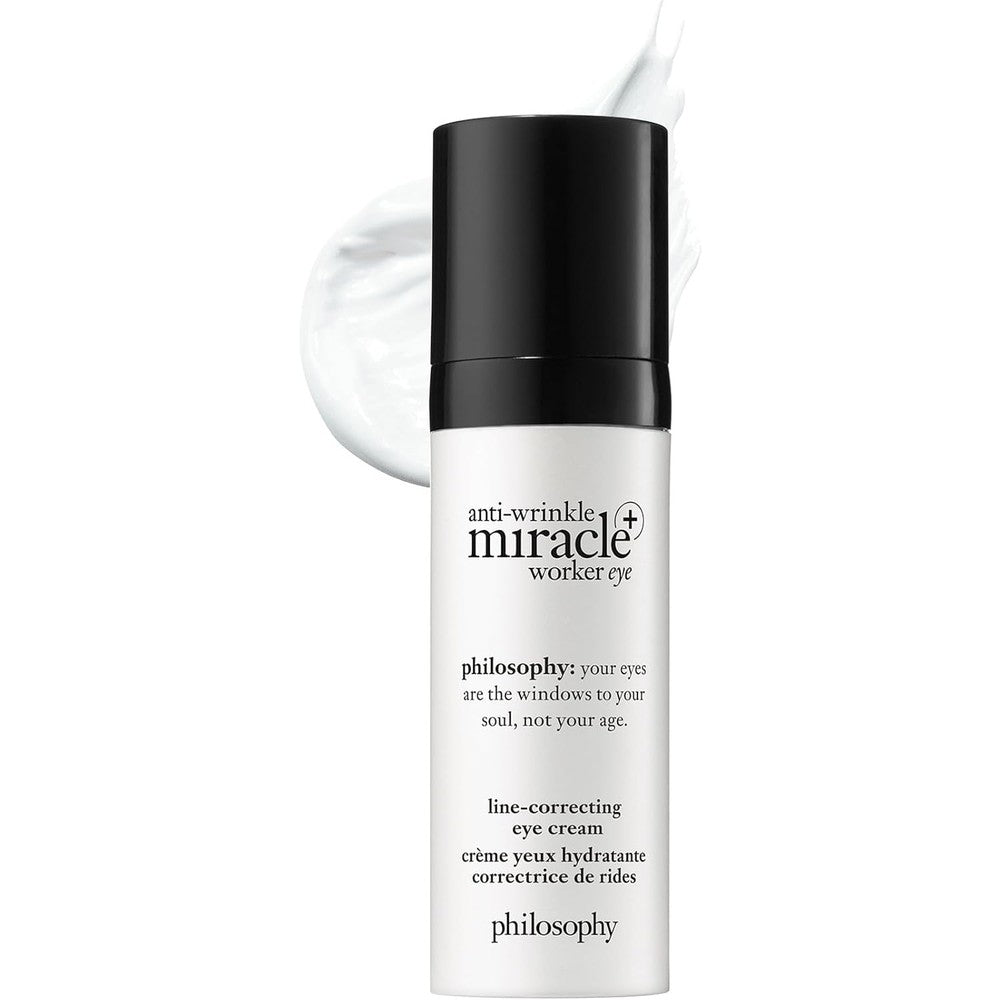 Philosophy Anti-Wrinkle Miracle Worker Line-Correcting Eye Cream With Vitamin C And Coconut Oil To Reduce Dark Circles 0.5 Fluid Ounce
