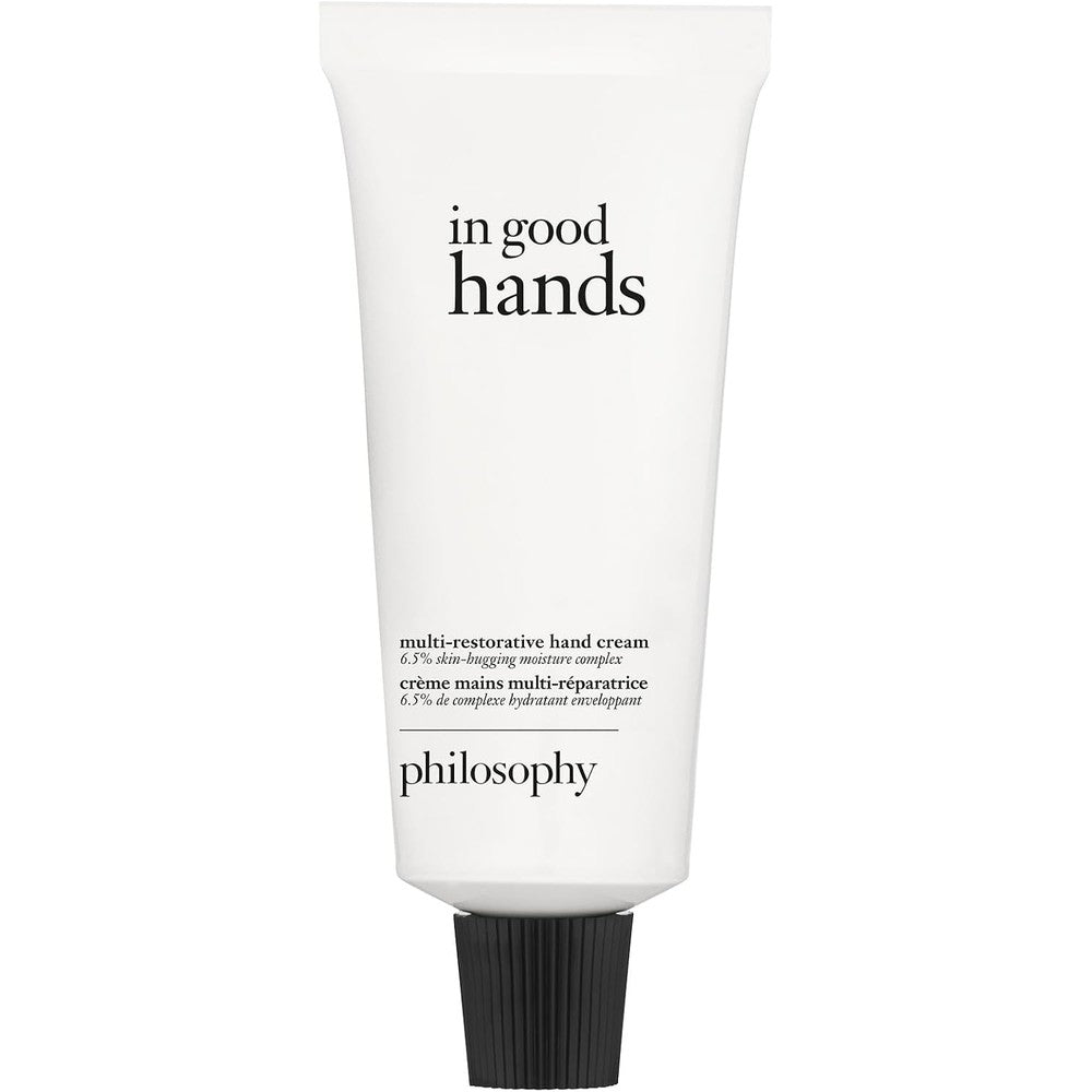 Philosophy In Good Hands Multi Restorative Hand Cream With Vitamin C And Niacinamide Unscented Treatment For Crepey Skin Four Fluid Ounces