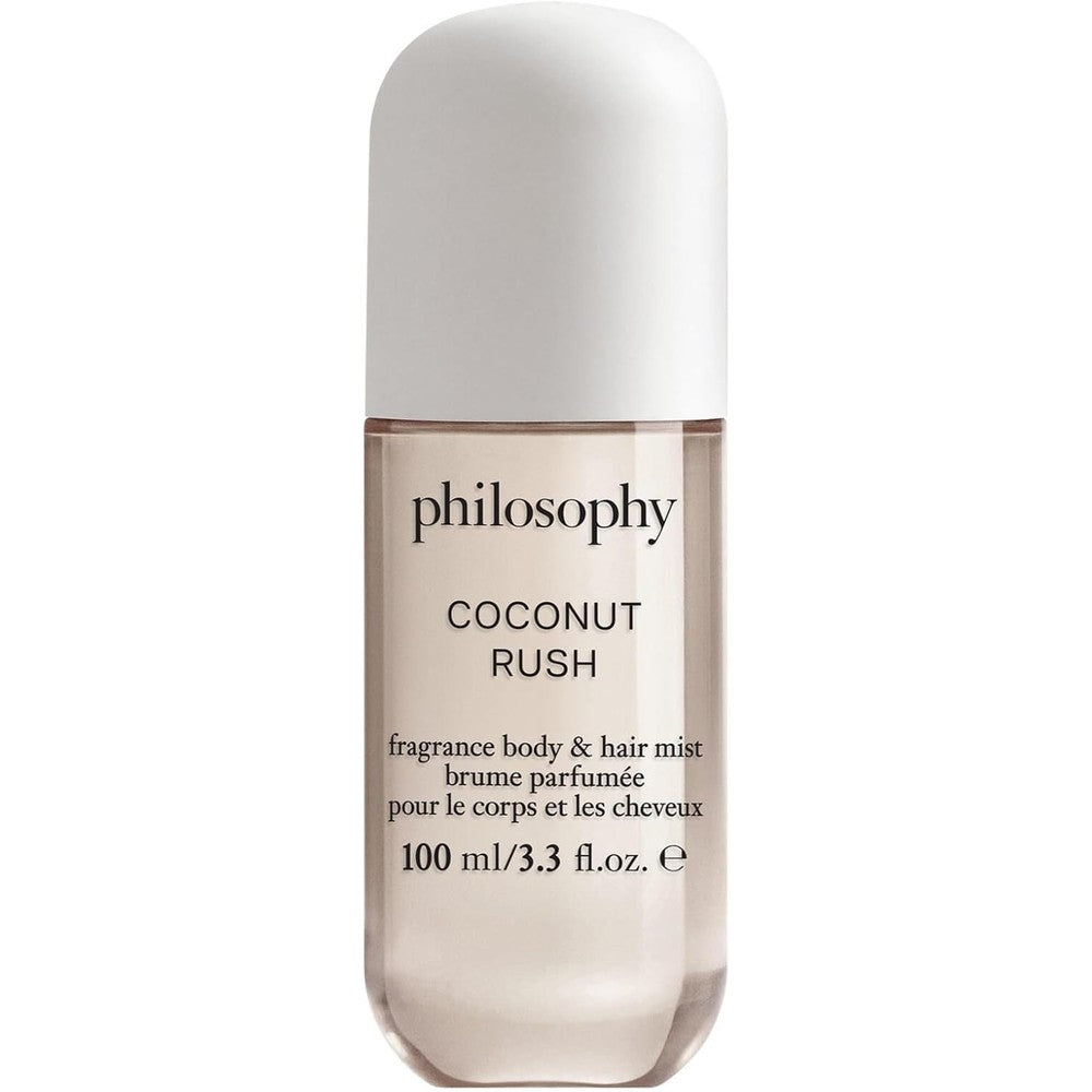 Philosophy Coconut Rush Hair And Body Mist Hydrating Fragrance Spray With Mandarin Coconut And Vanilla Notes 3.3 Fluid Ounce