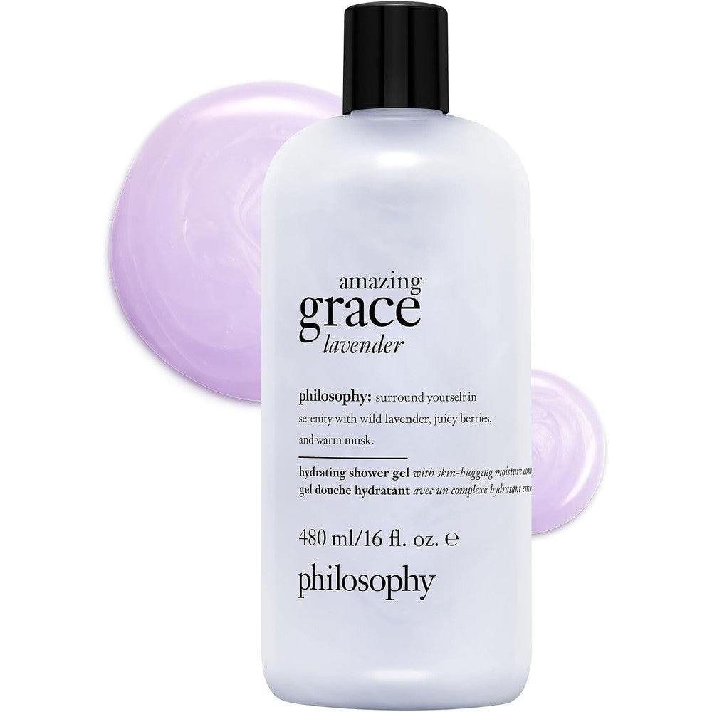 Philosophy Amazing Grace Lavender Hydrating Bath And Shower Gel Vegan Formula For Dry Skin 16 Fluid Ounce