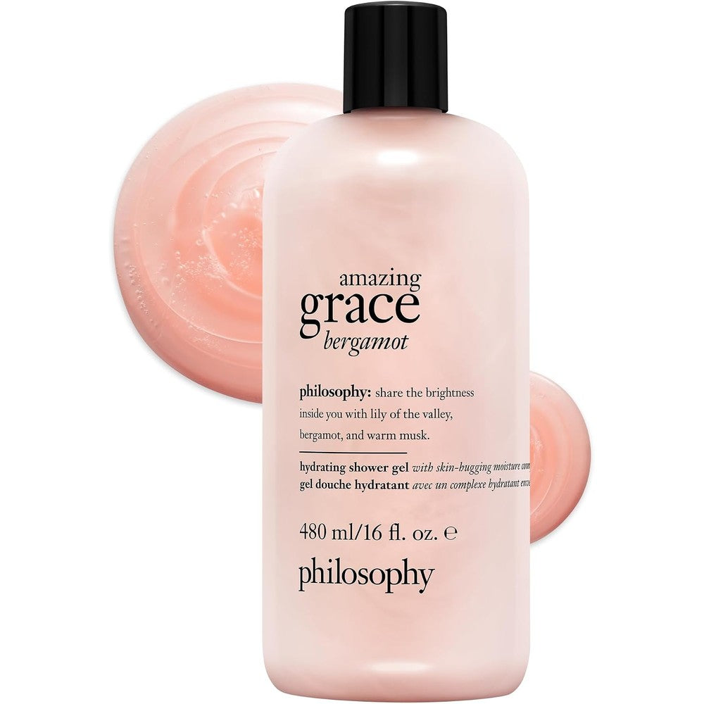 Philosophy Amazing Grace Hydrating Bath And Shower Gel 16 Fluid Ounce Floral Citrus Scented Vegan Body Wash For Dry Skin