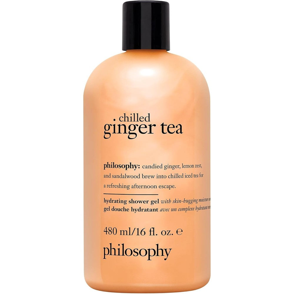 Philosophy Scent-Sational Hydrating Bath And Shower Gel 3-In-1 Shampoo And Bubble Bath Chilled Ginger Tea 16 Fluid Ounce 480ml