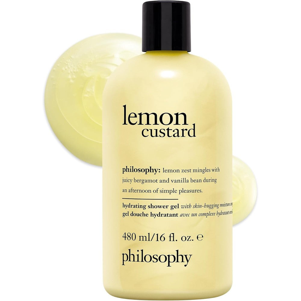 Philosophy Scent-Sational Hydrating Bath And Shower Gel Lemon Custard Multitasking Body Wash And Bubble Bath, 16 Fluid Ounce